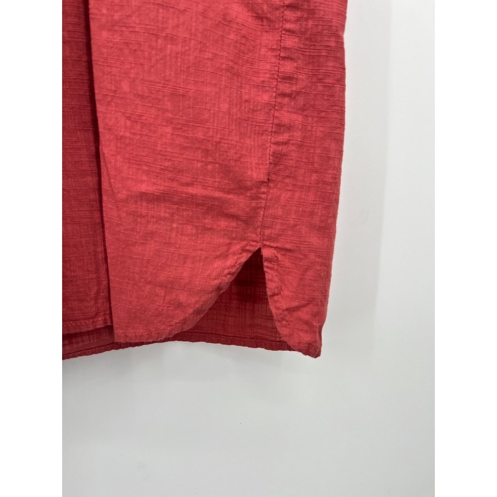 Old Navy Womens 2X Plus Red Cotton Sleeveless Button Front Drawstring Dress - Picture 5 of 6